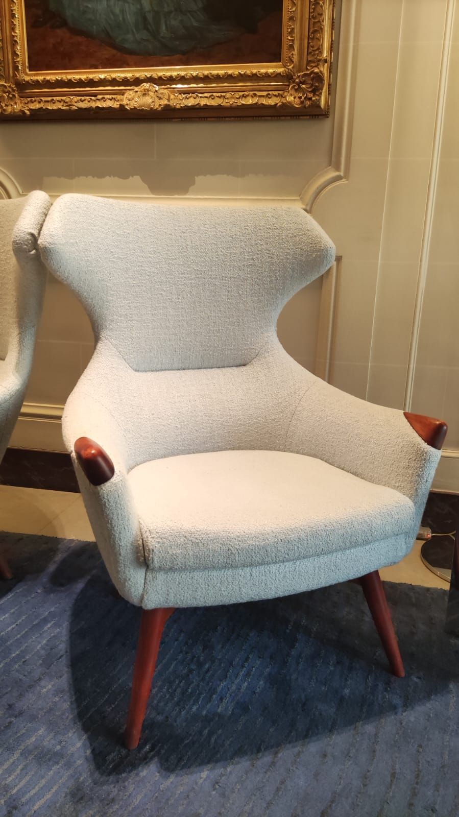 Fauteuil restauré et retapissé